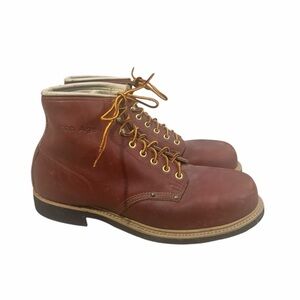 Iron Age Leather Steel Toe Round Toe Boots Mens 11C Brown Work Lace Up
